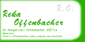 reka offenbacher business card